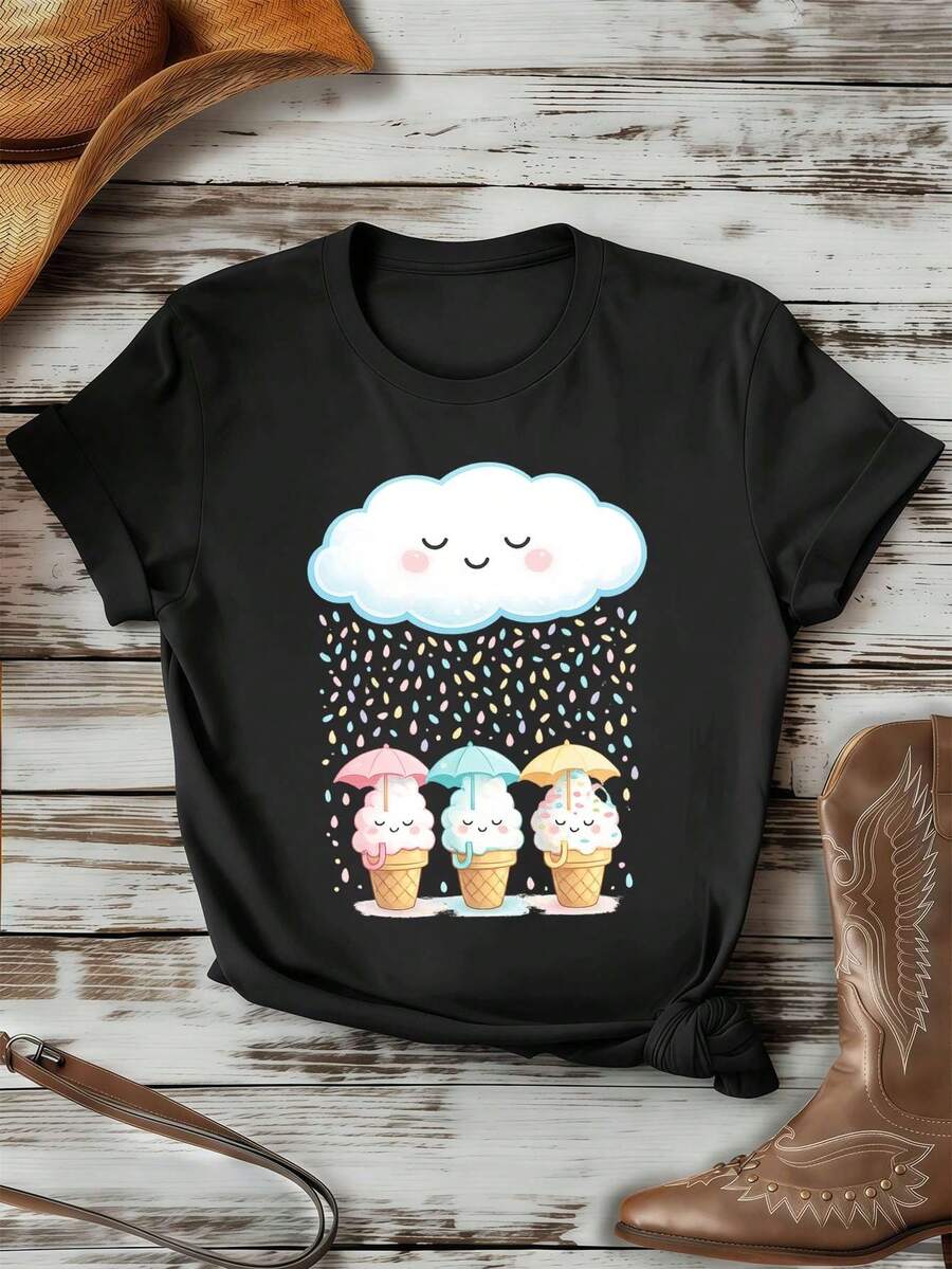 Women T-Shirts - Black - View 1