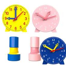 Modelo de reloj de aprendizaje con juego de sellos de reloj, herramienta de enseñanza de cognición del tiempo, ayuda de enseñanza auxiliar, herramienta de práctica de tiempo, suministros de demostración de enseñanza en el aula, conjunto de práctica de cognición del tiempo - A - Ver 1