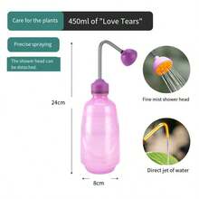 1 bình tưới cây Lotus mới, bình phun nước làm vườn, vòi cong cổ, tay cầm bóp, bình xịt trong suốt dùng cho sân hiên, vườn, cảnh quan. - Chai xịt cầm tay 450ml - Xem 12