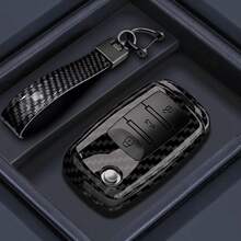 Ốp chìa khóa xe hơi bằng sợi carbon ABS cho VW Polo Tiguan Passat Golf 7 Jetta Kodiaq Superb Octavia Seat - A - Xem 1