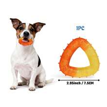 1 Đồ chơi gặm nướt cho chó con nhỏ - Bộ đồ chơi gặm bằng nhựa PVC chuyển màu dành cho chó thích gặm mạnh - Đồ chơi làm sạch răng cho chó nhỏ giúp ngăn chặn hành vi gặm phá hoại, giảm lo lắng và buồn chán - Quà tặng cho thú cưng trong nhà - trái cam - Xem 8