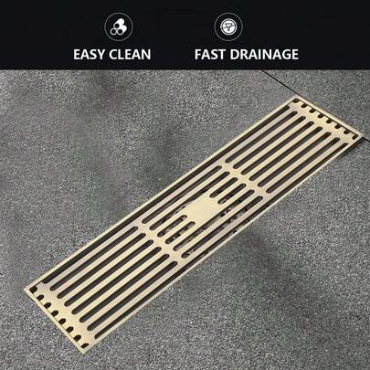 Bathroom Linear Shower Floor Drain Channel Gully Waste Trap Solid Copper UK
