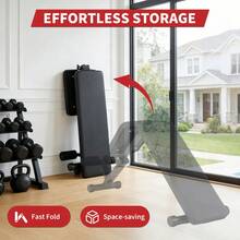 Hodeffior Adjustable Weight Bench With Leg Extension And Preacher Curl, Foldable Incline Decline Workout Bench For Home Gym, Multi Function Strength Training Bench With 4 Backrest Positions, 200 Kg Capacity - Black - View 5