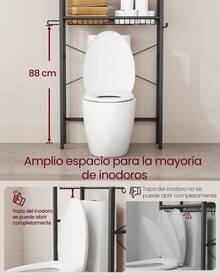 VASAGLE Over-The-Toilet Storage - Brown - View 7