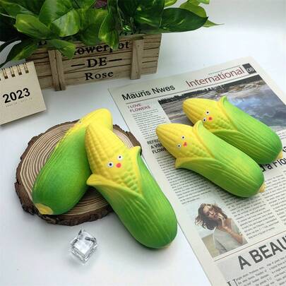 Large Realistic Corn Squeeze Toy, Stress Relief Corn Toy With Peel, Squishy Toys, Cute Stuff, Nee Doh, Cheese Squishy, Squishy Dumpling, Fidget