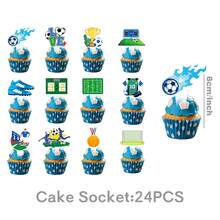 Football Birthday Party Decorations, Including Plates, Napkins, Cups, Tablecloth, Cake Toppers, Honeycomb Balloons, Suitable For 24 People - Multicolor - View 13