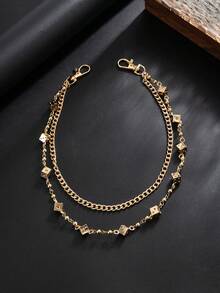 1 pieza Cadena corporal geométrica creativa, con forma de dados a la moda, adecuada para uso diario de hombres, festivales de música, uso en fiestas, joyería encantadora - Cadena de pantalones - Ver 5