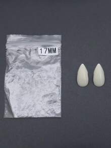 1 Pair Resin Fangs, Suitable For Cosplay Props, Vampire Teeth, Zombie Teeth, Tiger Teeth, Christmas Costume Accessories - Multicolor - View 4