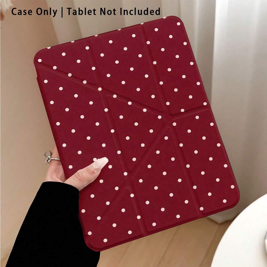 亚克力水晶平板电脑保护套，带支架，可折叠防震，自动唤醒/睡眠，手写笔收纳槽，多角度支架，完美日常保护，理想礼品 - 彩色 - 查看 1