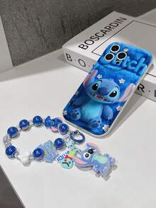 This Disney Stitch Lanyard Phone Case Is Fully Covered In TPU Material. It's Shockproof, Lightweight, And Compatible With IPhone17/16/11/13/15/15 Plus/15 Pro/15 Pro Max/12/14 Pro Max/11 Pro Max/12 Pro/12 Pro Max/13. This Phone Case Makes A Popular Birthday Gift Or Business Gift; It's Durable, Stain- And Fingerprint-Resistant, And Suitable For Both Men And Women. The Set Also Includes A Mickey Mouse Phone Case And A Stitch Plush Bracelet. It's A Perfect Gift For Friends And Family. This Stylish Phone Case Is Fun, Lightweight, And Durable. IPhone17 Pro Max Phone Case, Angel Phone Case. - trắng - Xem 5
