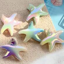 Dopamine Aurora Gradient-Colored Ocean Sea Star Grasping And Holding A Girl, Summer Gentle Atmosphere, Fake Gentle And Romantic Updo, Hair Claw, Daily Photo-Taking, Half-Up Hairstyle, Female Hair Accessory Hair Clip - Multicolor - View 6