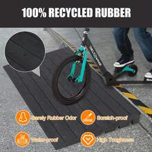 Rampa de umbral de goma resistente para coches, motocicletas y sillas de ruedas – Elevación de 10 cm, 113 cm de ancho, capacidad de carga de 1130 kg/33069 lbs, antideslizante, cubierta de cables de 3 canales, tiras reflectantes de  – Ideal para entradas de vehículos y garajes. - Rampa de goma para silla de ruedas (61 x 107 x 7,6 cm, tres bandejas portacables) - Ver 5