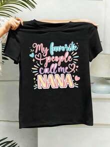 Dam-T-shirts - Svart - Visa 2