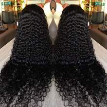 Wear And Go Glueless Human Hair Wig 13x4 HD New Upgraded No Glue Deep Wave Lace Front Wigs Human Hair Pre Plucked Wet And Wavy Lace Front Wig Human Hair For Women With Baby Hair Natural Black Color - Natural Black - Xem 3