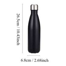 1 pièce Bouteille d'eau isolée 500 ml/16,9 oz, bouteille d'eau en acier inoxydable de forme de cola sous vide, unisexe pour sport de plein air et voyage, double paroi, pour la rentrée - Multicolore - Voir 2