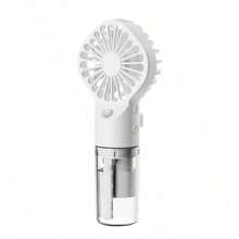Portable Misting Hand-Held Fan, USB Rechargeable Misting Cooling Fan With Water Tank, 4 Speed Settings Mini Personal Misting Fan For Outdoor Travel, Beach, Shopping, Office And Home Use, 800mAh - Multicolor - View 12