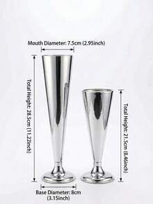 1 Set/1 Stück französischer vintage Luxus Silber Vase, Premium Hochzeitstisch Mittelstück Vase, Wald Hochzeitsstrauß Basis, Wohnzimmer Eingang Luxus Heim Ornament, Party Bankett Tisch Dekorative Vase, Homestay Café virales Foto Requisit, Vase Blumenarrangement Ornament, Hochzeitssaison Dekoration, Schlafzimmer Dekoration, Pflanzen, Dekorative Anordnung, Heimdekoration, Dekoratives Ornament. - Mehrere Stile - Übersicht 4