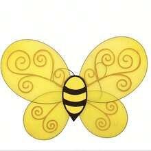 Bee Costume Set, Including Bee Headpiece And Wings, Unisex, Christmas Gift - Yellow - View 2