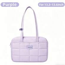 13.3-14.9 Inch Laptop Bag, Portable Computer Bag, Notebook Storage Bag, Lightweight Handheld Tablet Bag Suitable For IPad And More - Purple - View 11