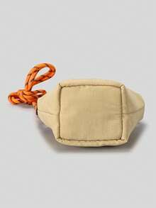 New Minimalist Elegant Phone Bag With Climbing Rope Shoulder Strap, Lightweight Nylon Bucket Crossbody Bag, Casual Versatile - Khaki - View 6