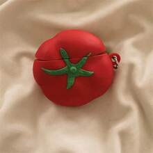 3D Cute Cartoon Tomato Bluetooth Earphone Protective Case Compatible With Redmi Buds 5 Pro 6 Lite, Soft Silicone Wireless Earphone Cover, Capa - Red Tomatoes - View 9
