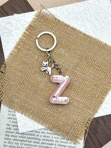 Creative Cartoon Cute Heart Star Shiny English Letter Keychain Pendant, Suitable As Small Gift For Friends And Family During Holidays - Multicolor - View 23