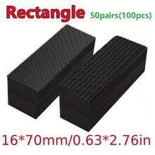Bộ 20/40/100 miếng dán thảm hình chữ nhật, băng keo hai mặt độ bám dính cao, và vải nhung, thảm chống trượt dùng trong nhà. - Đen - Xem 8