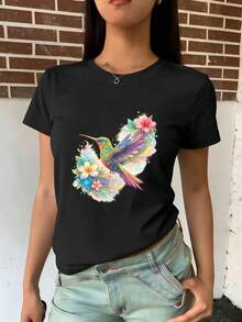 Women T-Shirts - Black - View 2