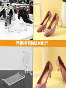 1/2 chiếc kệ trưng bày giày bằng acrylic trong suốt, kệ trưng bày dép trong suốt, kệ trưng bày giày cao gót, kệ lưu trữ giày dép, thích hợp cho gia đình và trung tâm mua sắm. - Trong sáng - Xem 5