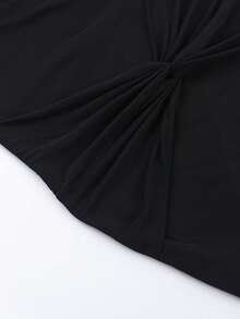 OhhNeed Women's Summer Mesh Patchwork Strapless Dress, Black Party Cocktail Dress Suitable For Valentine's Day, Date, Gathering, Party, Travel, Vacation, Graduation, New Year And Other Occasions - Black - View 7