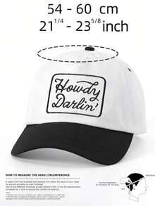 1 個中性時尚 Howdy 雙色刺繡棒球帽 - 透氣、可調節爸爸帽與棒球帽 - 中性休閒遮陽帽,適合戶外活動、旅行和跑步 (多色可選) - 多色 - 查看 9