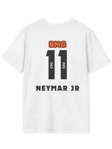 Jr 11 Football Jersey T-Shirt| BMG Number Back - White - View 4