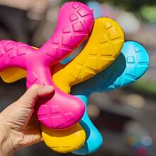 1pc Pet Interactive Flying Disc - Made Of Durable EVA Material, Floating Tri-Blade Design, Training Toy For Small/Medium Dogs, Outdoor/Beach Interactive Gadget - Multicolor - View 5