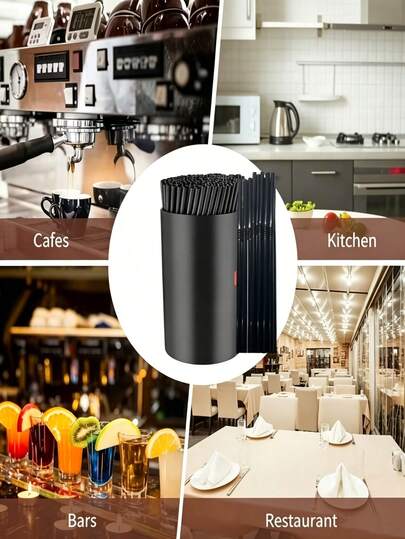 100pcs Black Reusable Beverage Stirrers, Cocktail Garnish Straws, Disposable Black Plastic Straws, Suitable For Hot And Cold Drinks, Milk Tea, Coffee, Juice, Beer. Perfect For Summer European-Style Pool Parties, Family Gatherings, And Get-Togethers With Friends. Popular With Event Planners.