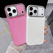 Koolife 1pc Shiny Bright Pink Solid Color Phone Case, Large Camera Lens Window Protection, Shock-Proof & Scratch-Resistant, Cute & Fashionable Design, Compatible With Apple 17/17 Pro/17 Pro Max/16/15/14/13 - Hot Pink - View 6