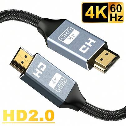 FYRVW 4K HDTV Cable 4K@60Hz 4K HD Cable Dynamic HDR EARC 3D Dolby Atmos HDCP 2.2 For Monitors Projectors TV BOX Cable HDTV 2.0 4K TVs Streaming Device Cable