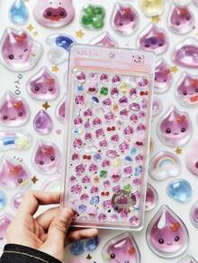 Những miếng dán 3D này có thiết kế giọt nước đáng yêu, mang lại cảm giác thư thái và giúp giảm căng thẳng. Họa tiết giọt nước dễ thương và hiệu ứng dập nổi 3D tạo nên cảm giác ba chiều bắt mắt! Chống thấm nước và chống tia UV, chúng rất thích hợp để sử dụng trên nhật ký thư giãn, nhật ký tâm trạng hoặc thiệp giảm căng thẳng tự làm, giúp giảm bớt áp lực hàng ngày! - Nhiều màu - Xem 2