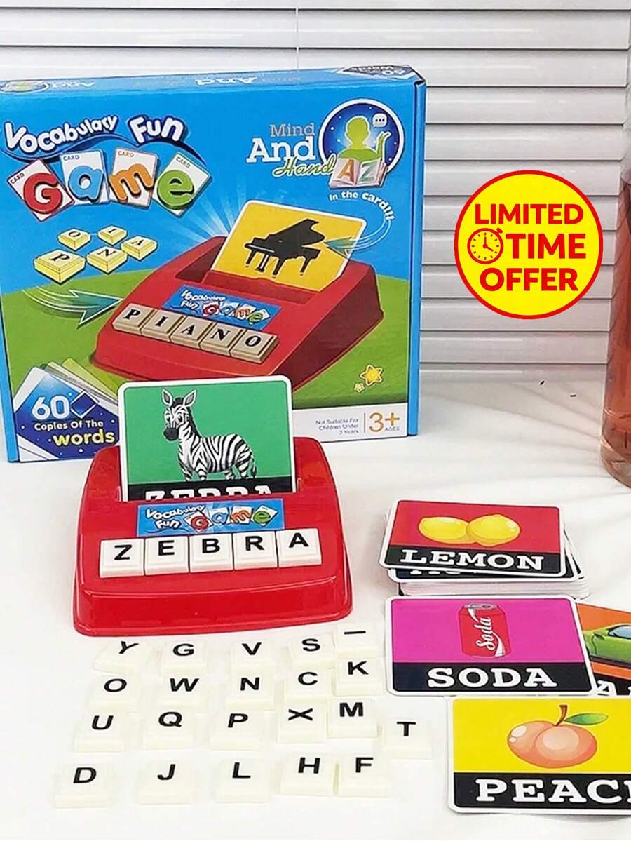 兒童英文拼字學習玩具，字母字母配對遊戲，適合3-8歲幼兒的教育閃卡，幼兒園教室互動遊戲，男孩女孩理想的生日與聖誕禮物。英文拼字玩具，蒙特梭利教育玩具