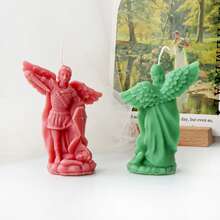 Stampo per candela a forma di Arcangelo 3D, stampo in silicone di San Michele Arcangelo per candele fai-da-te, sapone, resina, regalo unico, decorazione per la casa, stampo artigianale - Statua - Visualizzare 4