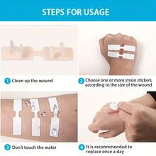 Butterfly Closure Bandage Strips - Adhesive Strip Stitch Bandages For Closing Skin Wounds With Non-Stick Pad - Individually Wrapped - Hypoallergenic - View 7