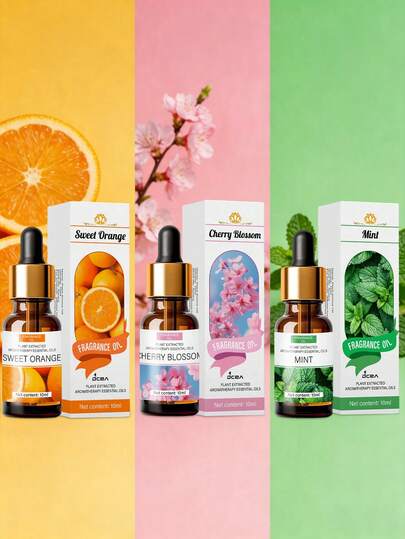 10ml Essential Oils, 12 Scents, Aromatherapy Diffuser, Humidifier, Car Diffuser, Home Fragrance, Suitable For Candles, Soaps, Aromatherapy, Diffusers, Home Care, Long-Lasting Aroma, Great For Birthday, Christmas, Valentine's Day, New Year Gifts, Rose/Strawberry/Jasmine/Lavender/Chamomile/Cherry Blossom