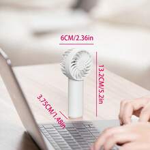 【携帯扇風機】3 段階風量  ハンディファン 1200mAh 最大 6 時間稼働 低騒音 超軽量 アウトドア / 通勤 / オフィス 熱中症対策 - 青 - チェックする 2