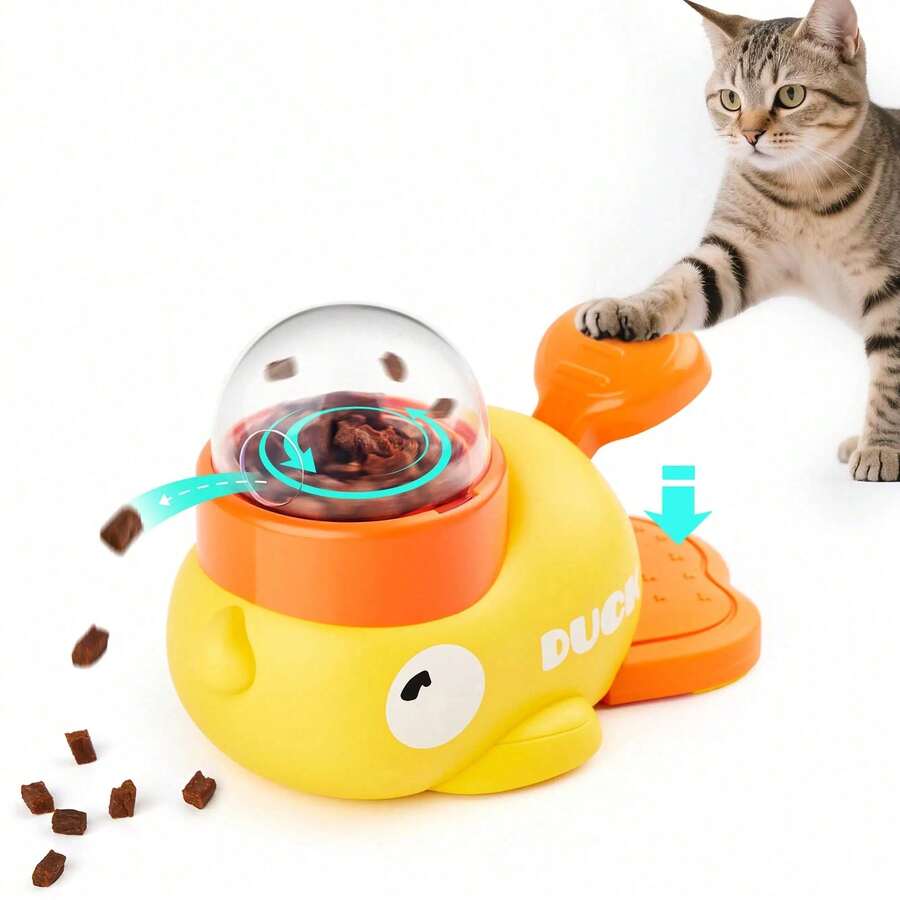 Đồ chơi cho chó ăn tương tác dạng nhấn - Đồ chơi cho ăn chậm dạng câu đố, thiết kế hình con vịt, khuyến khích ăn uống lành mạnh và phát triển trí tuệ, chất liệu nhựa bền, phù hợp với mọi giống chó, đồ chơi cho ăn vặt cho chó. - Nhiều màu - Xem 1