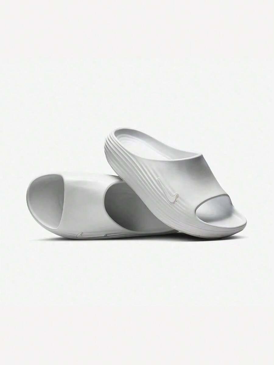 Nike Rejuven8一腳穿男士休閒厚底一字拖鞋 - 白色 - 查看 1