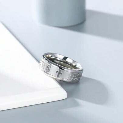Anel Em Aço Inox 316l  Masculino Feminino Face Simples E Lisa Largura 6 Mm