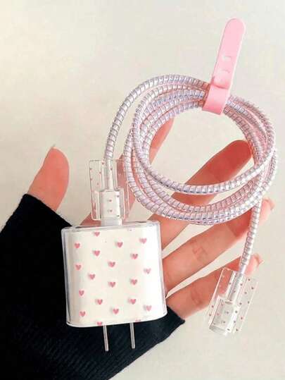 5pcs Set 18W/20W Fast Charging Cable Protector Sleeves, Apple Data Cable Organizer & Protector 5pcs Set, Gift For Friends