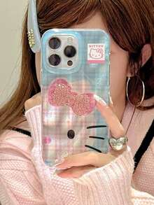 SANRIO Ốp lưng Hello Kitty 3D nơ hồng cho 16 Pro Max/ 15 inch, ốp lưng điện thoại Hello Kitty nữ tính, thanh lịch cho 14 Plus/13 Pro Max. - Nhiều màu - Xem 3