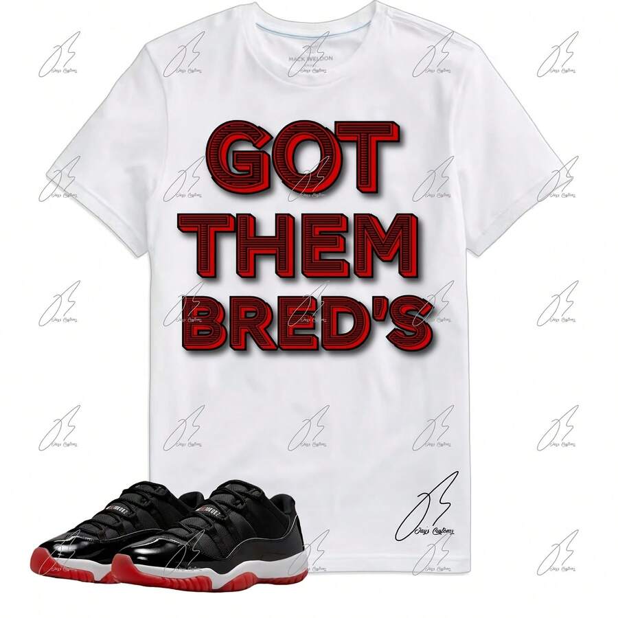 Camiseta a juego BRED 11s camiseta gráfica Sneakerhead - forma - Ver 1