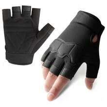 Guantes sin dedos ligeros, guantes tácticos sin dedos transpirables, guantes de motocicleta unisex, guantes militares, accesorios esenciales para tiro al aire libre, caza, conducción de motocicletas, escalada en roca, ciclismo, senderismo, bicicleta, esquí, camping, deportes y fitness - Multicolor - Ver 1