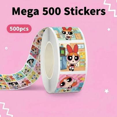 Warner Bros 500 miếng dán hình bé gái hoạt hình, hình dán anime dễ thương, thích hợp để trang trí nhật ký DIY, hoàn hảo cho quà tặng sinh nhật, tiệc tùng, ngày lễ, quà tặng tựu trường.